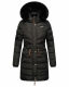 Navahoo Paula Ladies Winter Jacket Coat Parka Warm Lined Winterjacket B383 Schwarz schwarzes Fell Größe L - Gr. 40