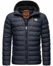 Stone Harbour Zaharoo wasserdichte Herren Regen Steppjacke Navy Größe XXL - Gr. 2XL
