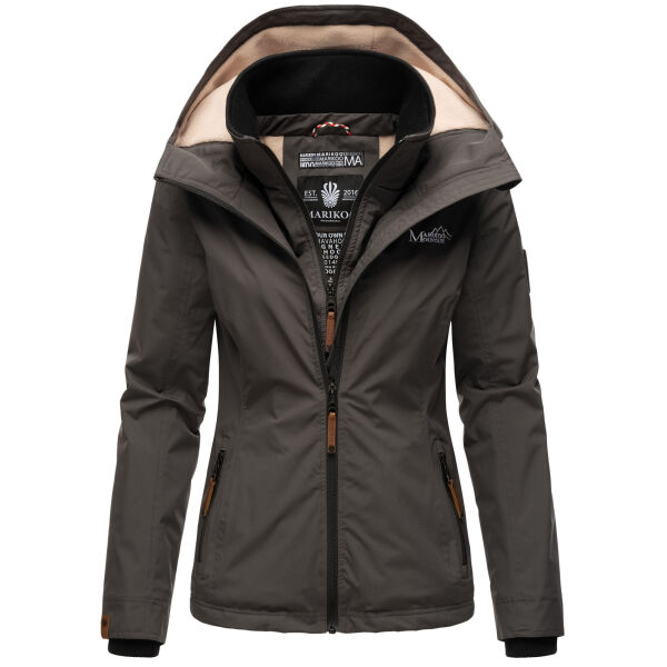Marikoo Erdbeere Damen Übergangsjacke Anthrazit Größe S - Gr. 36