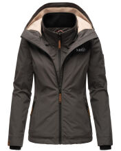 Marikoo Erdbeere Damen Übergangsjacke Anthrazit Größe S - Gr. 36