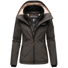 Marikoo Erdbeere Damen &Uuml;bergangsjacke Anthrazit Gr&ouml;&szlig;e XL - Gr. 42