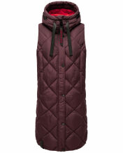 Navahoo Schnuckel ladies long vest Weinrot...