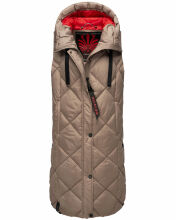 Navahoo Schnuckel Damen lange Weste Dark Taupe Größe XL - Gr. 42