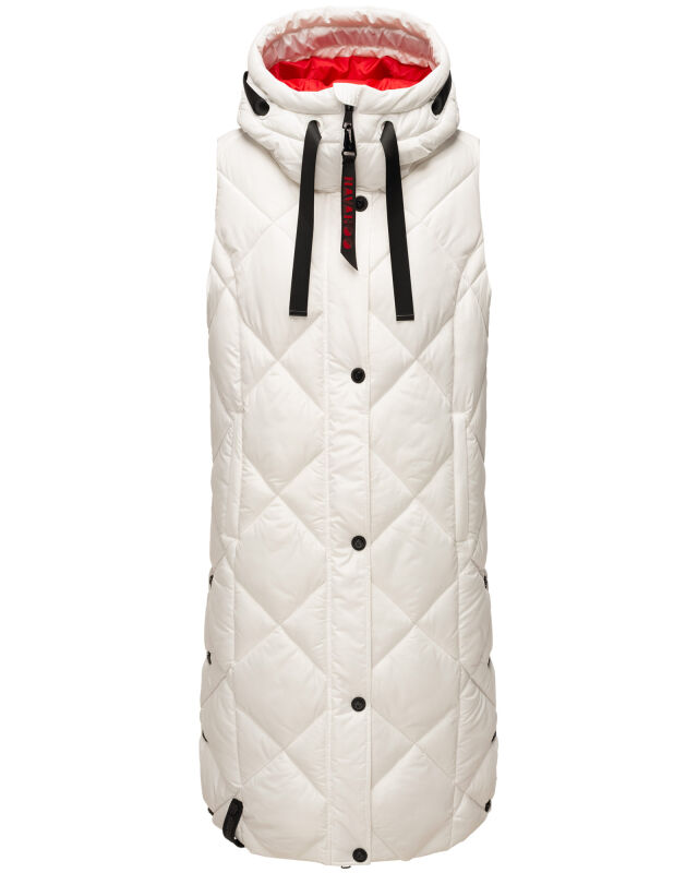 Navahoo Schnuckel Damen lange Weste Offwhite