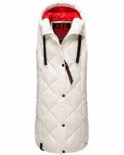Navahoo Schnuckel Damen lange Weste Offwhite Größe M - Gr. 38