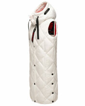 Navahoo Schnuckel Damen lange Weste Offwhite Größe M - Gr. 38