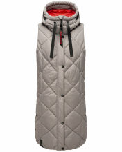 Navahoo Schnuckel ladies long vest Zink Grau...