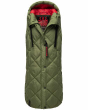 Navahoo Schnuckel ladies long vest Olive Größe S - Gr. 36