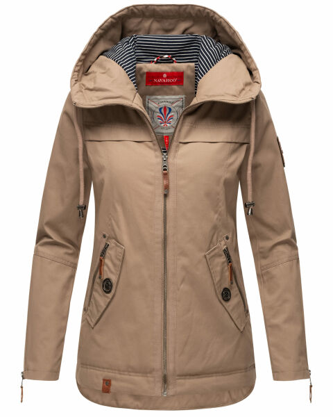 Navahoo Wekoo Damen Übergangsjacke Taupe Größe XL - Gr. 42