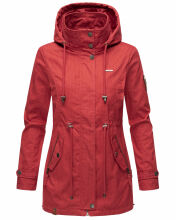 Marikoo Nyokoo Damen Herbst Frühlingsjacke Rot Muster Größe XXL - Gr. 44