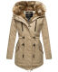 Navahoo Diamond Damen Winterjacke Beige Größe XS - Gr. 34