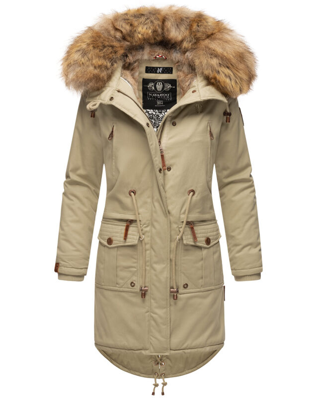 Navahoo Rosinchen Damen Winterjacke Pebble Grey Größe L - Gr. 40