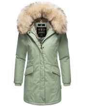 Navahoo Cristal Damen Winterjacke Parka mit Kunstfell Smok-Mint Gr.S