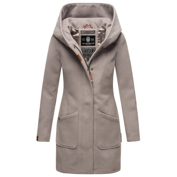 Marikoo Maikoo Damen Trenchcoat Wintermantel Zinc Grey Größe S - Gr. 36