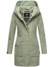Marikoo Maikoo Damen Trenchcoat Wintermantel Smoky Mint...