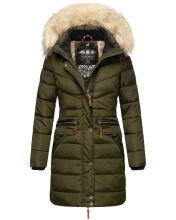 Navahoo Paula Damen Winterjacke Dark Olive Gr&ouml;&szlig;e L - Gr. 40