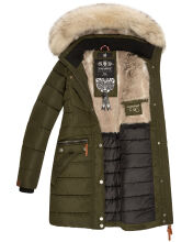 Navahoo Paula Damen Winterjacke Dark Olive Gr&ouml;&szlig;e L - Gr. 40