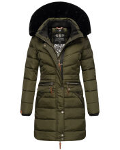 Navahoo Paula ladies winter jacket Dark Olive - Schwarzes...