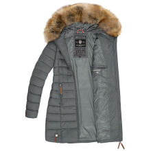 Marikoo Rose Damen Lange Winter Steppjacke Stormy Blue-Gr&ouml;&szlig;e S - Gr. 36