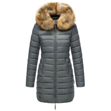 Marikoo Rose Damen Lange Winter Steppjacke Stormy Blue-Gr&ouml;&szlig;e S - Gr. 36