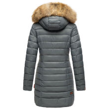 Marikoo Rose Damen Lange Winter Steppjacke Stormy Blue-Gr&ouml;&szlig;e S - Gr. 36