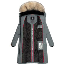 Marikoo Schneesternchen Damen Wintermantel Stormy Blue Größe S - Gr. 36