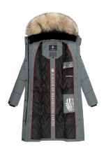 Marikoo Schneesternchen Damen Wintermantel Stormy Blue Größe S - Gr. 36