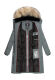 Marikoo Schneesternchen Damen Wintermantel Stormy Blue Größe S - Gr. 36
