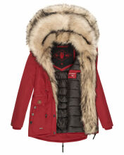 Navahoo Sweety 2in1 Damen Winterjacke Parka Dark Red Gr&ouml;&szlig;e S - Gr. 36