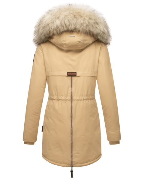Parka Navahoo Beige Navahoo Gelbe Winterjacke Mit Fell Damen