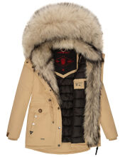 Navahoo Sweety 2in1 ladies winter jacket parka Beige Größe XXL - Gr. 44