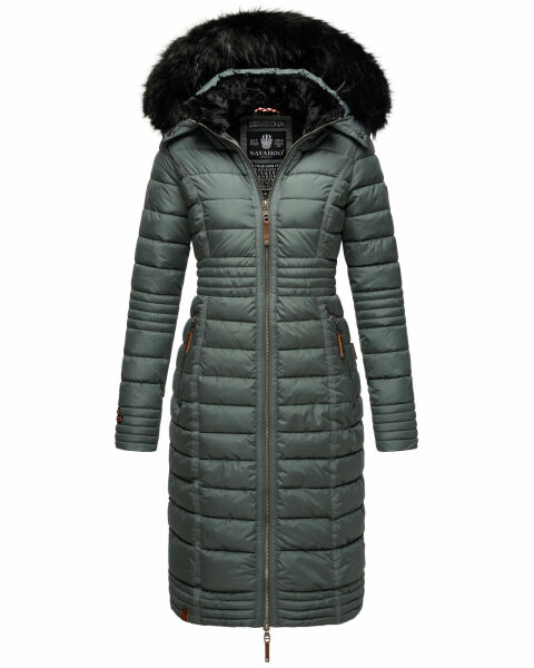 Navahoo Umay Damen Winter-Mantel Stormy Blue Größe XL - Gr. 42