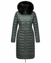 Navahoo Umay Damen Winter-Mantel Stormy Blue Größe XL - Gr. 42