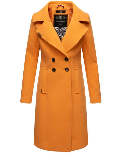 Navahoo Wooly Damen Trenchcoat Winter Mantel Apricot Sorbet Größe M - Gr. 38