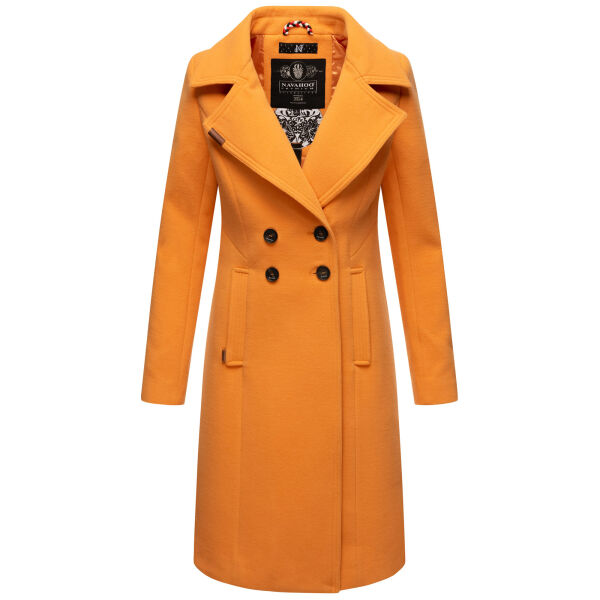 Navahoo Wooly Damen Trenchcoat Winter Mantel Apricot Sorbet Größe M - Gr. 38