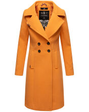 Navahoo Wooly Damen Trenchcoat Winter Mantel Apricot Sorbet Größe M - Gr. 38