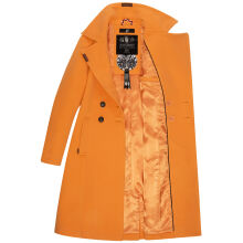 Navahoo Wooly Damen Trenchcoat Winter Mantel Apricot Sorbet Größe M - Gr. 38