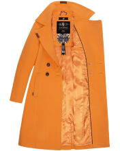 Navahoo Wooly Damen Trenchcoat Winter Mantel Apricot Sorbet Größe M - Gr. 38