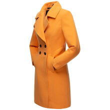 Navahoo Wooly Damen Trenchcoat Winter Mantel Apricot Sorbet Größe XL - Gr. 42