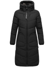 Marikoo Benikoo Damen lange Winterjacke Schwarz Größe M - Gr. 38