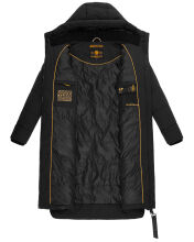 Marikoo Benikoo Damen lange Winterjacke Schwarz Größe XXL - Gr. 44