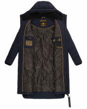 Marikoo Benikoo Damen lange Winterjacke Navy Größe S - Gr. 36