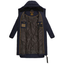 Marikoo Benikoo Damen lange Winterjacke Navy-Größe L - Gr. 40