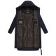 Marikoo Benikoo Damen lange Winterjacke Navy-Größe L - Gr. 40