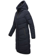 Marikoo Benikoo Damen lange Winterjacke Navy Größe XXL - Gr. 44