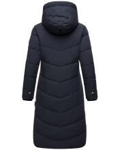 Marikoo Benikoo Damen lange Winterjacke Navy Größe XXL - Gr. 44