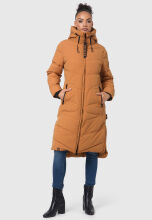 Marikoo Benikoo Damen lange Winterjacke Rusty Cinnamon-Größe S - Gr. 36