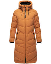 Marikoo Benikoo Damen lange Winterjacke Rusty Cinnamon-Größe S - Gr. 36