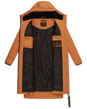 Marikoo Benikoo Damen lange Winterjacke Rusty Cinnamon-Größe S - Gr. 36