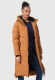 Marikoo Benikoo Damen lange Winterjacke Rusty Cinnamon-Größe S - Gr. 36